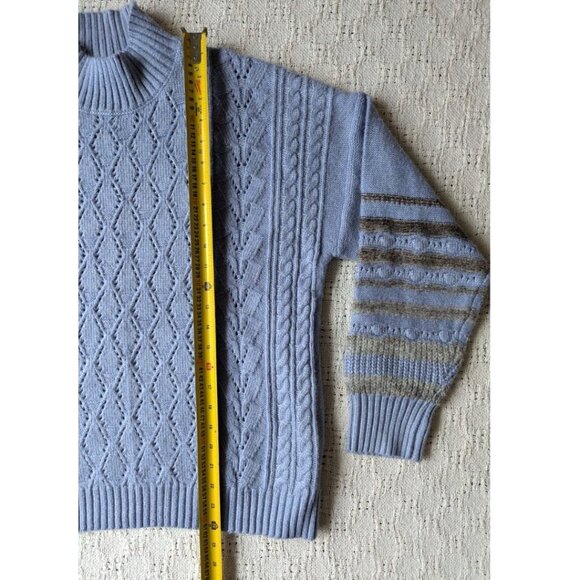 CHRISTIAN SIRIANO New York Women's Knit Blue Sweater Size L - Picture 4 of 6